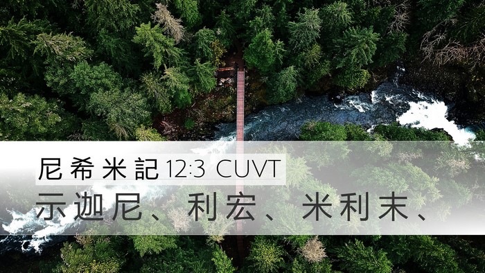 尼 希 米 記 12:3 CUVT Bible Verse Image