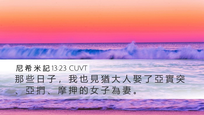 尼 希 米 記 13:23 CUVT Bible Verse Image