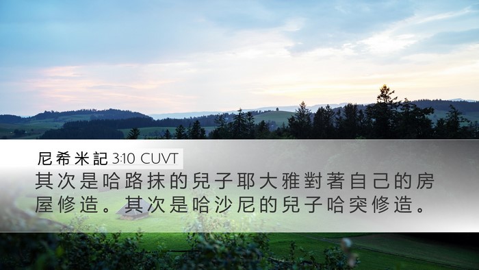 尼 希 米 記 3:10 CUVT Bible Verse Image