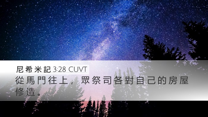 尼 希 米 記 3:28 CUVT Bible Verse Image