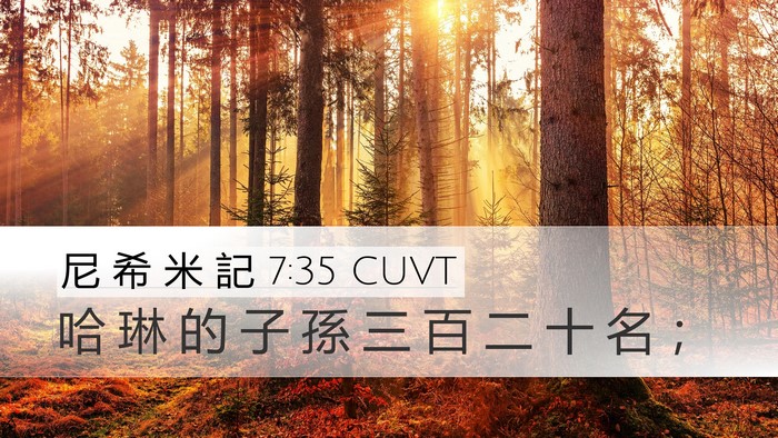 尼 希 米 記 7:35 CUVT Bible Verse Image