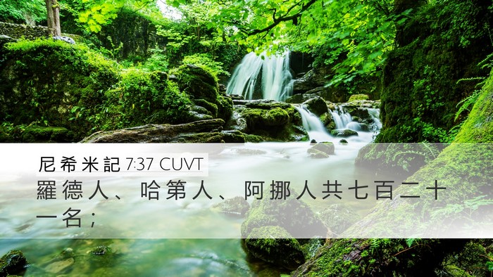 尼 希 米 記 7:37 CUVT Bible Verse Image