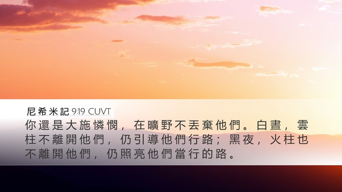 尼 希 米 記 9:19 CUVT Bible Verse Image