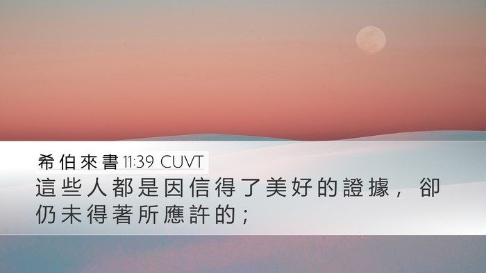 希 伯 來 書 11:39 CUVT Bible Verse Image