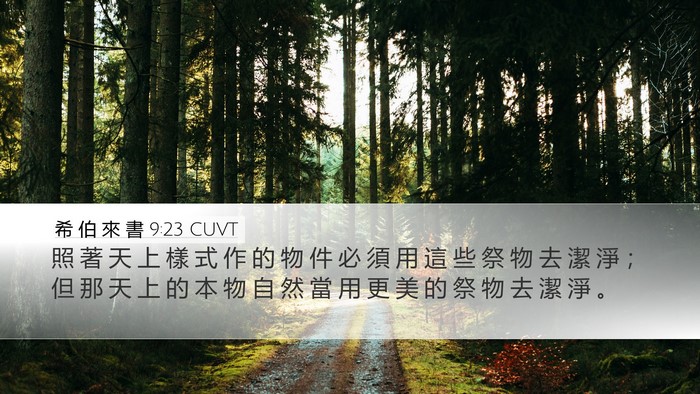 希 伯 來 書 9:23 CUVT Bible Verse Image