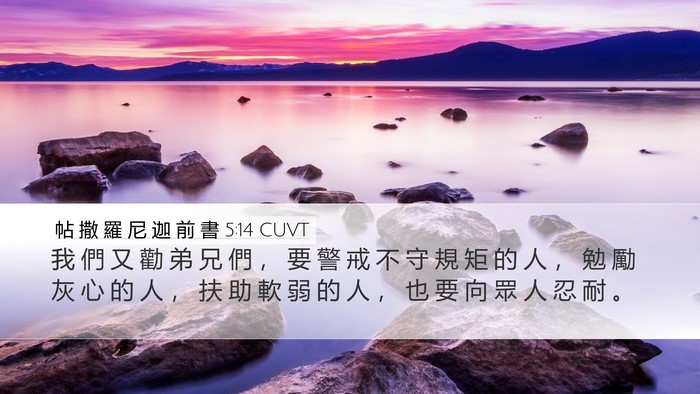 帖 撒 羅 尼 迦 前 書 5:14 CUVT Bible Verse Image