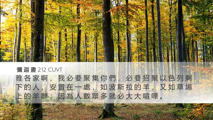 彌 迦 書 2:12 CUVT Bible Verse Image