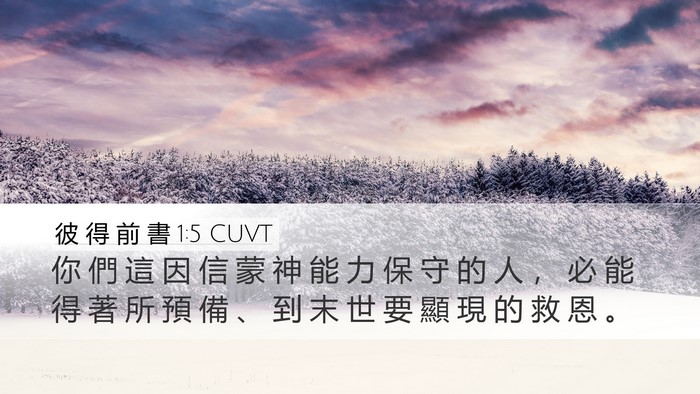 彼 得 前 書 1:5 CUVT Bible Verse Image