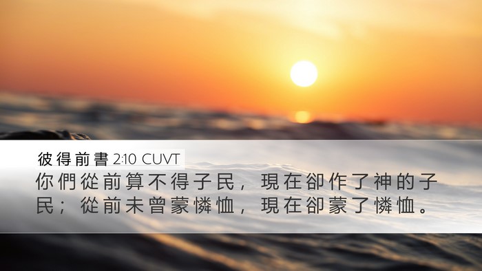 彼 得 前 書 2:10 CUVT Bible Verse Image