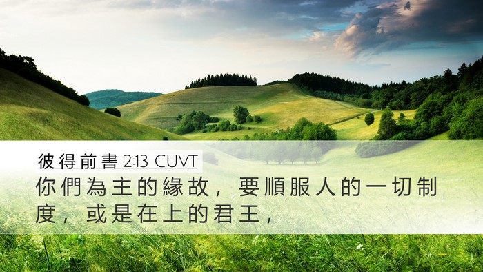 彼 得 前 書 2:13 CUVT Bible Verse Image