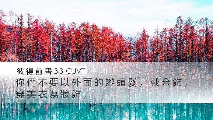 彼 得 前 書 3:3 CUVT Bible Verse Image