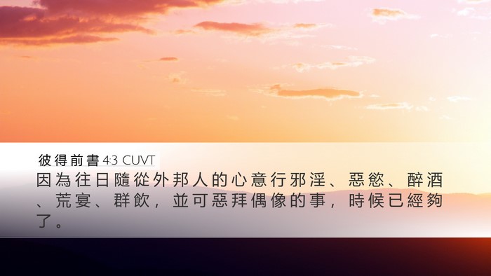 彼 得 前 書 4:3 CUVT Bible Verse Image