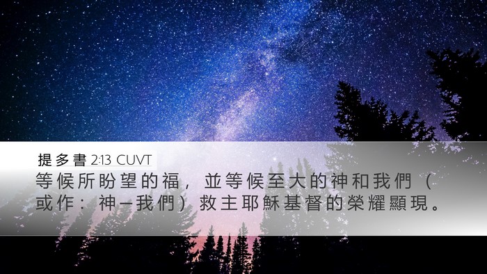 提 多 書 2:13 CUVT Bible Verse Image