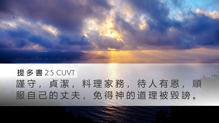 提 多 書 2:5 CUVT Bible Verse Image