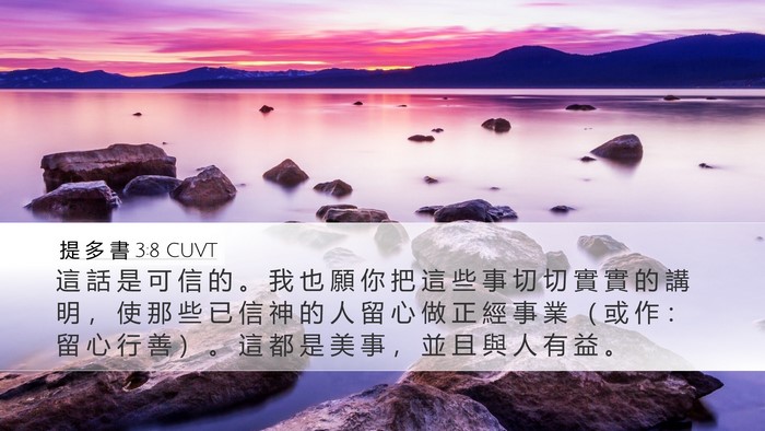 提 多 書 3:8 CUVT Bible Verse Image