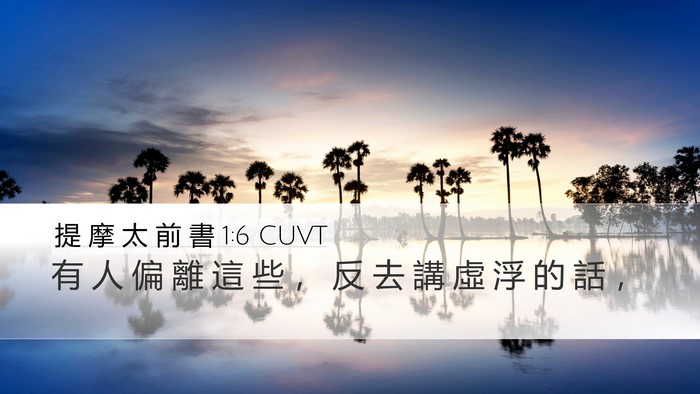 提 摩 太 前 書 1:6 CUVT Bible Verse Image