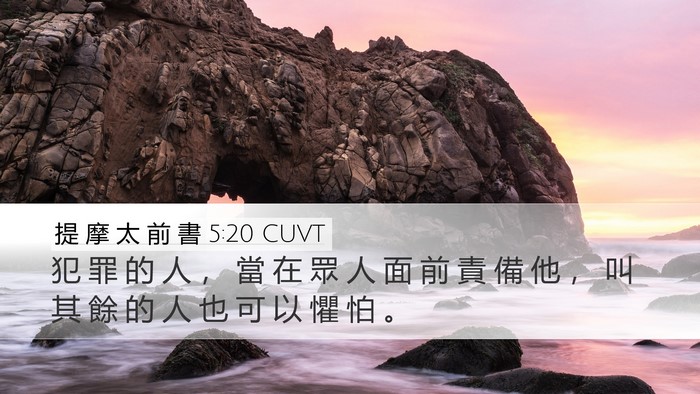 提 摩 太 前 書 5:20 CUVT Bible Verse Image