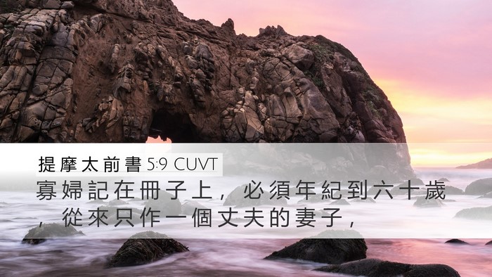 提 摩 太 前 書 5:9 CUVT Bible Verse Image