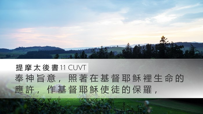 提 摩 太 後 書 1:1 CUVT Desktop Wallpaper - 奉 神 旨 意 ， 照 著 在 基 督 耶 穌 - Desktop Bible Verse Wallpaper
