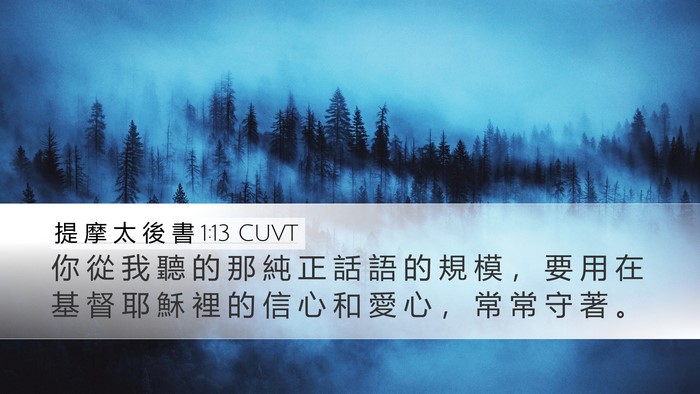 提 摩 太 後 書 1:13 CUVT Bible Verse Image