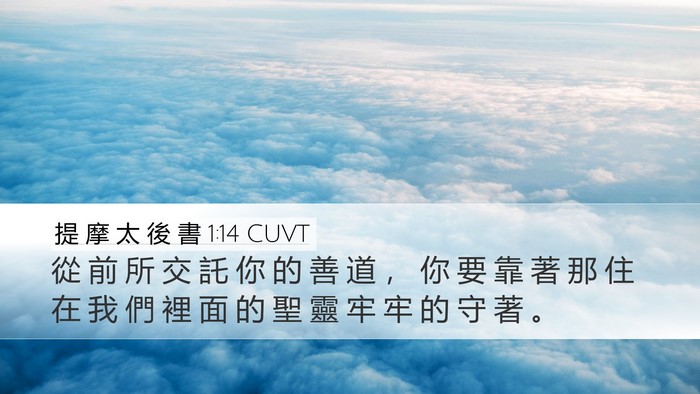 提 摩 太 後 書 1:14 CUVT Bible Verse Image