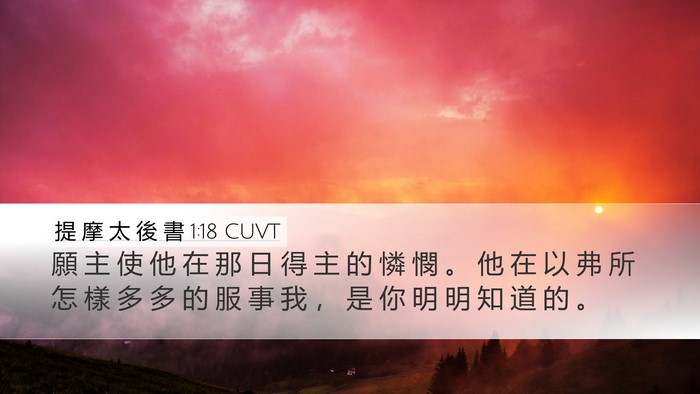 提 摩 太 後 書 1:18 CUVT Bible Verse Image