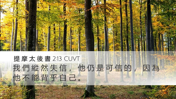 提 摩 太 後 書 2:13 CUVT Bible Verse Image
