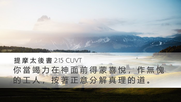 提 摩 太 後 書 2:15 CUVT Bible Verse Image