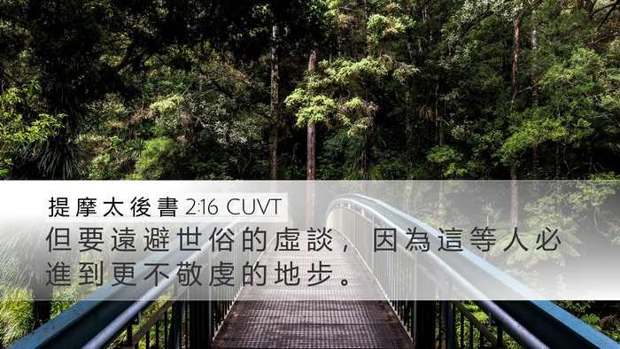 提 摩 太 後 書 2:16 CUVT Bible Verse Image