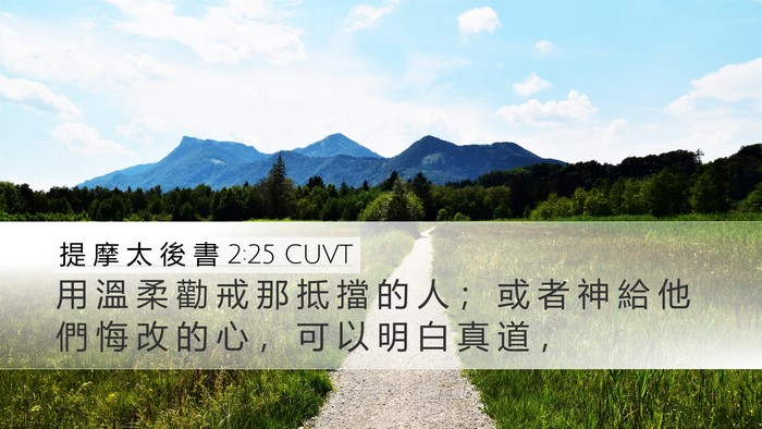 提 摩 太 後 書 2:25 CUVT Bible Verse Image