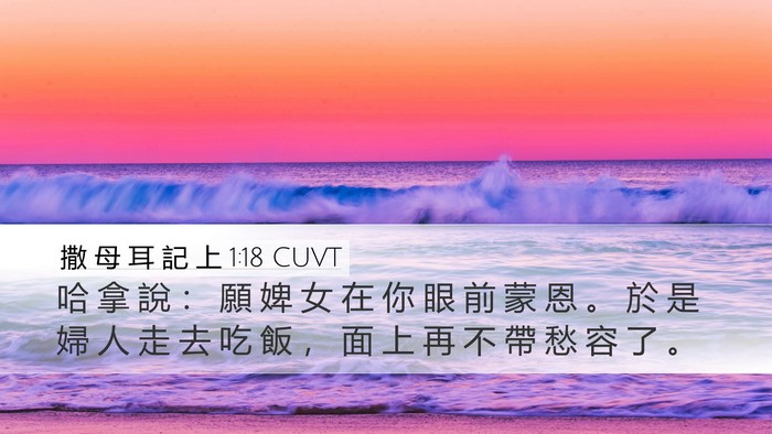 撒 母 耳 記 上 1:18 CUVT Desktop Wallpaper - 哈 拿 說 ： 願 婢 女 在 你 眼 前 蒙 - Desktop Bible Verse Wallpaper