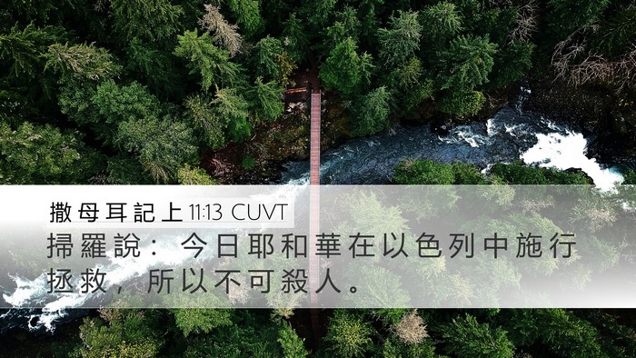 撒 母 耳 記 上 11:13 CUVT Bible Verse Image