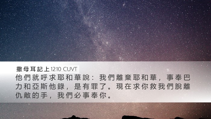 撒 母 耳 記 上 12:10 CUVT Desktop Wallpaper - 他 們 就 呼 求 耶 和 華 說 ： 我 們 - Desktop Bible Verse Wallpaper