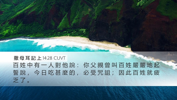 撒 母 耳 記 上 14:28 CUVT Bible Verse Image