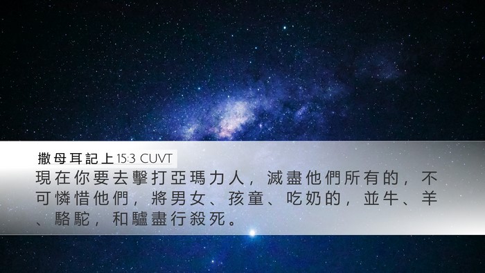 撒 母 耳 記 上 15:3 CUVT Bible Verse Image