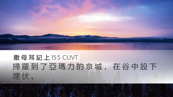 撒 母 耳 記 上 15:5 CUVT Desktop Wallpaper - 掃 羅 到 了 亞 瑪 力 的 京 城 ， 在 - Desktop Bible Verse Wallpaper