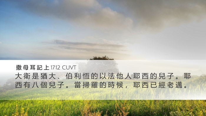 撒 母 耳 記 上 17:12 CUVT Bible Verse Image