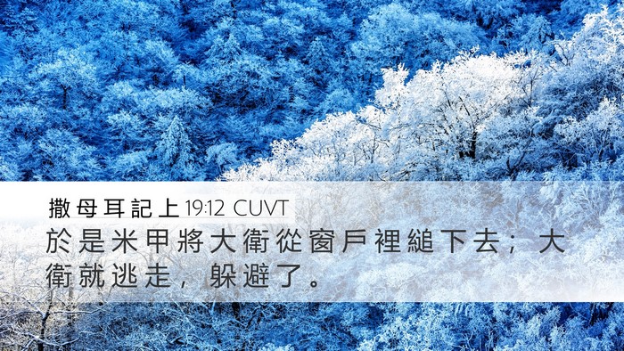 撒 母 耳 記 上 19:12 CUVT Bible Verse Image
