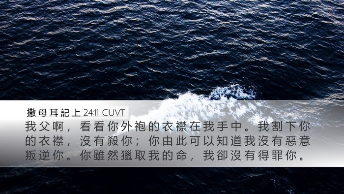 撒 母 耳 記 上 24:11 CUVT Bible Verse Image