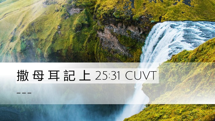 撒 母 耳 記 上 25:31 CUVT Bible Verse Image