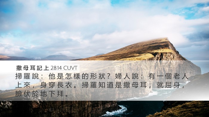 撒 母 耳 記 上 28:14 CUVT Bible Verse Image