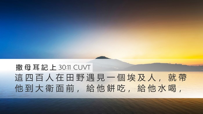 撒 母 耳 記 上 30:11 CUVT Bible Verse Image