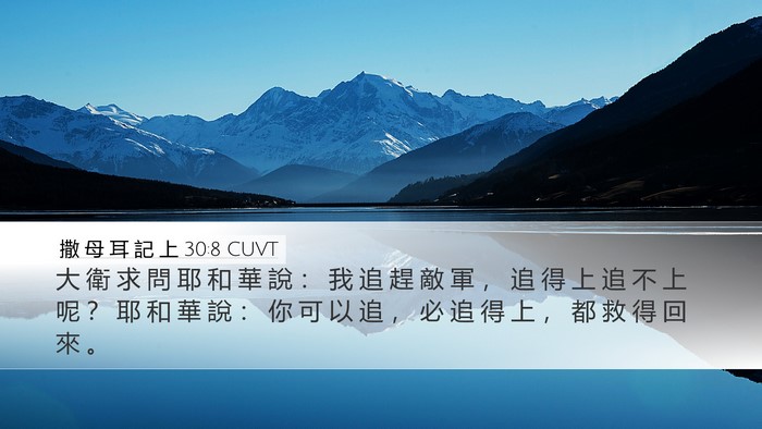 撒 母 耳 記 上 30:8 CUVT Bible Verse Image