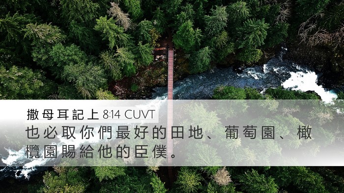 撒 母 耳 記 上 8:14 CUVT Bible Verse Image