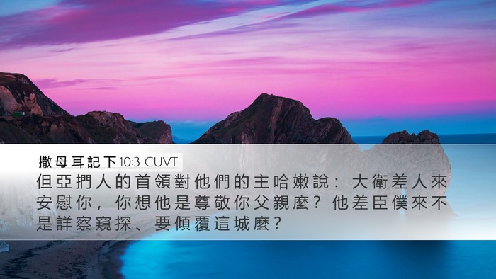 撒 母 耳 記 下 10:3 CUVT Bible Verse Image