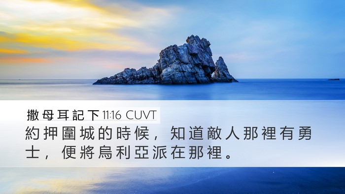 撒 母 耳 記 下 11:16 CUVT Desktop Wallpaper - 約 押 圍 城 的 時 候 ， 知 道 敵 人 - Desktop Bible Verse Wallpaper