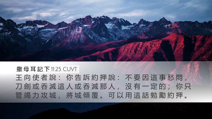 撒 母 耳 記 下 11:25 CUVT Bible Verse Image