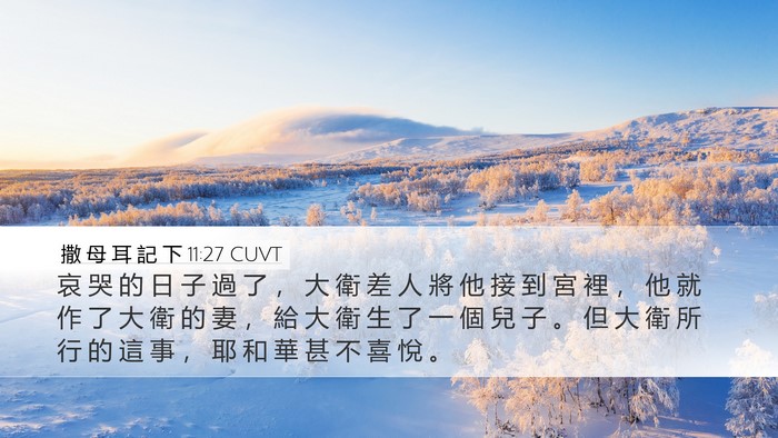 撒 母 耳 記 下 11:27 CUVT Bible Verse Image