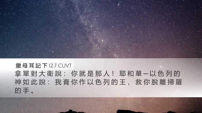撒 母 耳 記 下 12:7 CUVT Bible Verse Image
