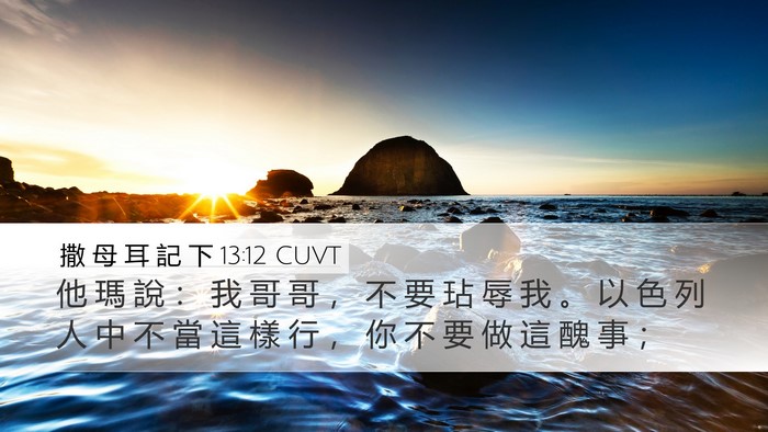 撒 母 耳 記 下 13:12 CUVT Desktop Wallpaper - 他 瑪 說 ： 我 哥 哥 ， 不 要 玷 辱 - Desktop Bible Verse Wallpaper